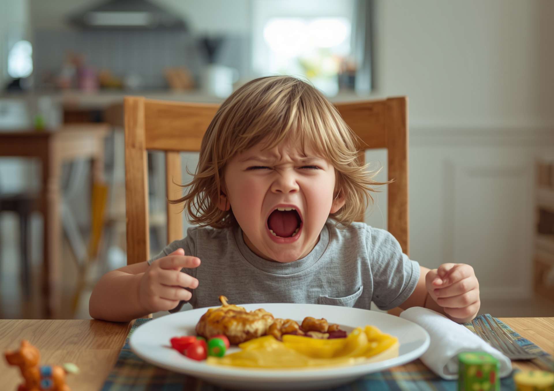 Dziecko nie chce siedzieć przy stole, płacze przy jedzeniu – skąd bierze się napięcie przy posiłkach i jak je zmniejszyć